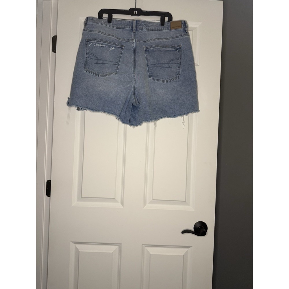 American Eagle Stretch Highest Rise Baggy Denim Jean Shorts 18 - Picture 2 of 2